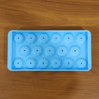 Square ice cubes in flexible tray for freezer use