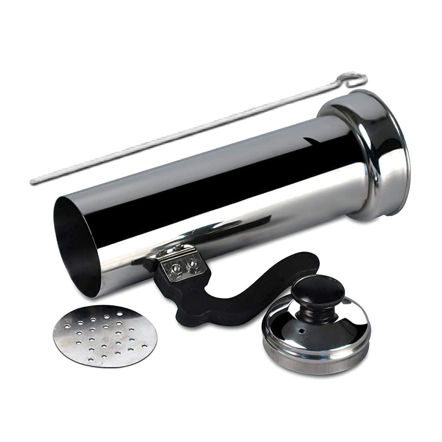 All components of the durable stainless steel Puttu Maker laid out.