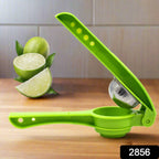 Side profile of the durable plastic lemon squeezer, highlighting its integrated bottle opener.