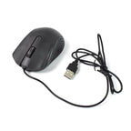 Close-up of the Compshop M-022 Wired Optical Mouse buttons for precise clicks.