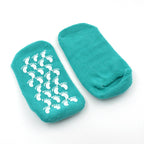 Close-up view of the breathable fabric of the moisturizing soft socks.