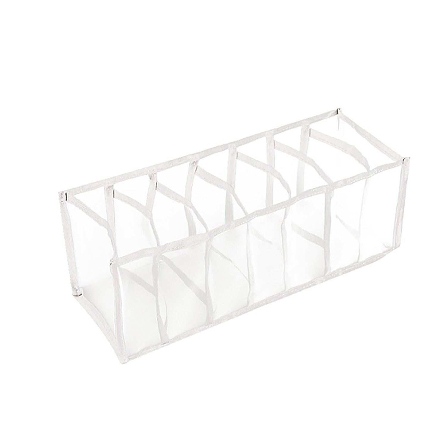 Top view showcasing the seven distinct sections of the laundry sorting bag.