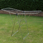 Heavy duty foldable cloth drying rack from Supermom for large indoor and outdoor laundry loads