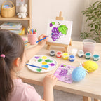 Fun educational paint kit for kids with compact carry case for portability