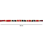 Decorative red and black thread rakhi with handmade ethnic style