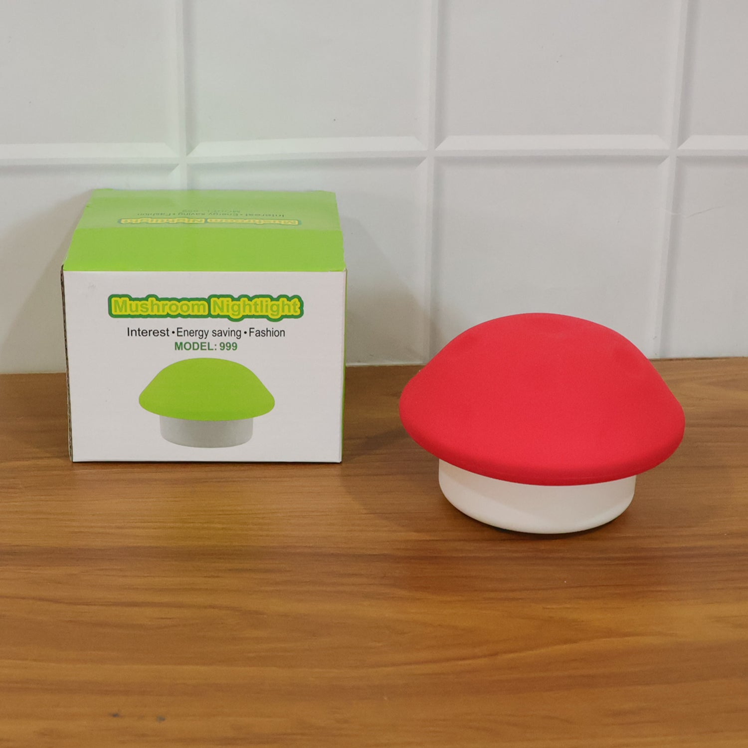 Mushroom shaped LED night light serving as home décor night lamp