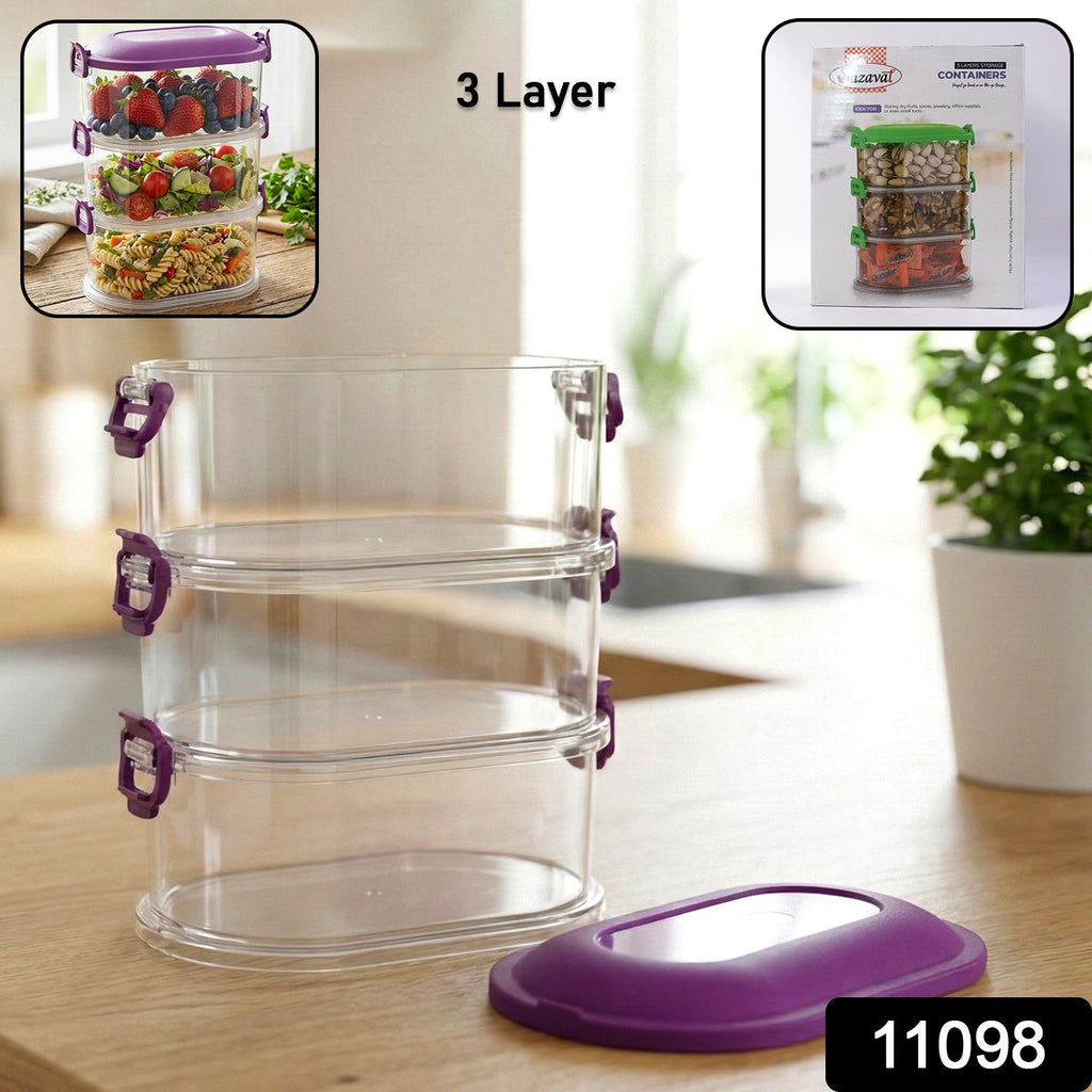 Close-up of airtight locking lids on food storage container set