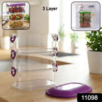 Close-up of airtight locking lids on food storage container set
