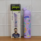 Top view of Pexpo Pico Art insulated water bottle with carry handle