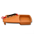 Kitchen cutting tray with its unique integrated holder feature, making food prep easier.