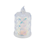 Battery-operated LED tealight candle providing a realistic, warm glow for ambiance.