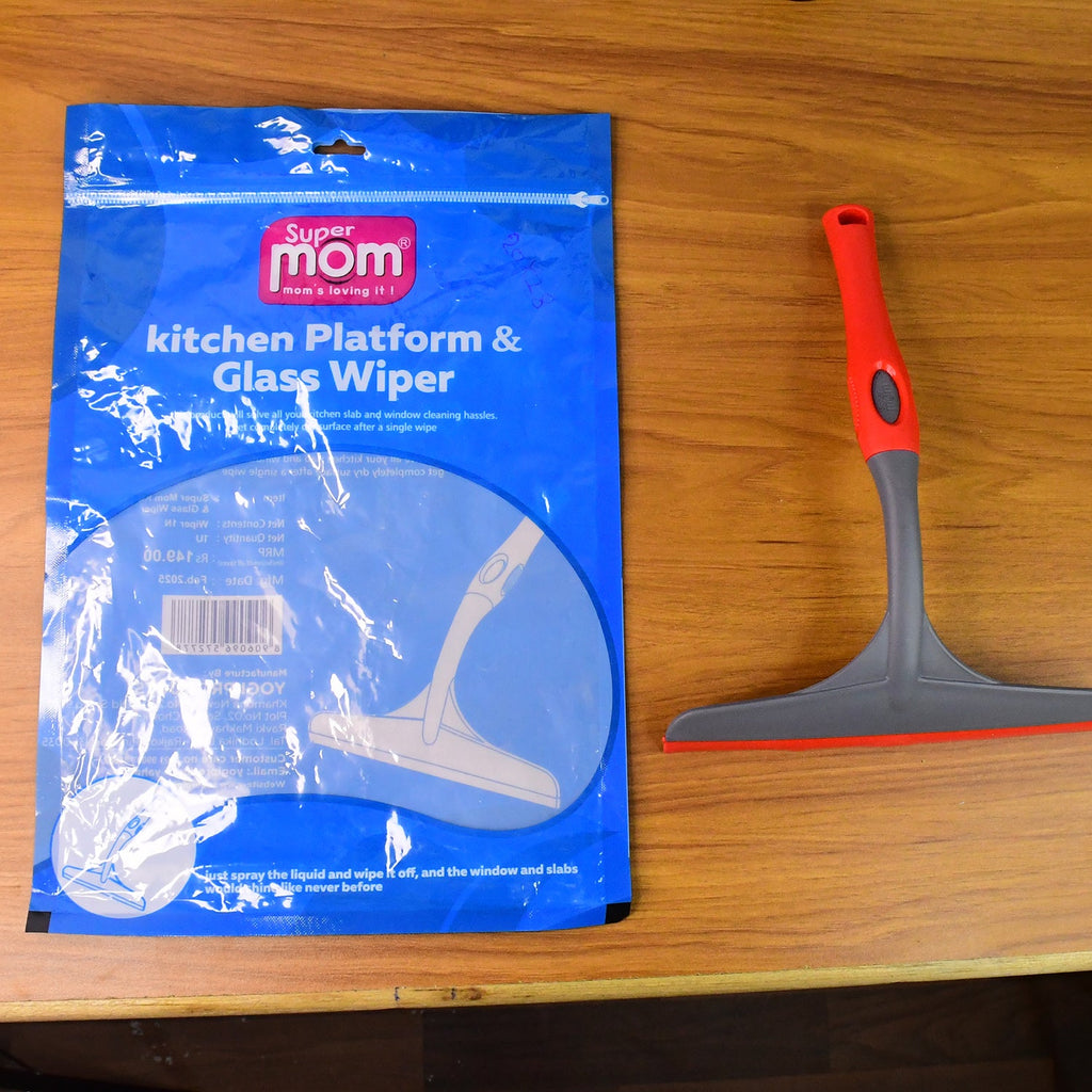 Compact and ergonomic kitchen and glass wiper for easy use