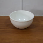 Glossy white melamine serving bowl ideal for daily use