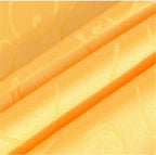 Close-up of polyester fabric reusable table cloth with wrinkle resistant texture.