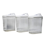 Lifestyle shot of the CookAura 3pc kitchen storage jars in a modern kitchen.