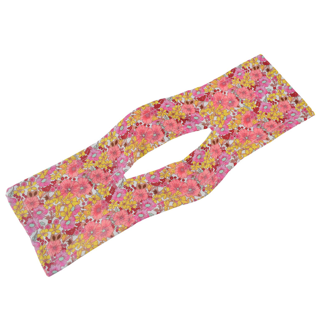 Designer floral Knotted Wire Headband, demonstrating its flexible wire for easy styling.