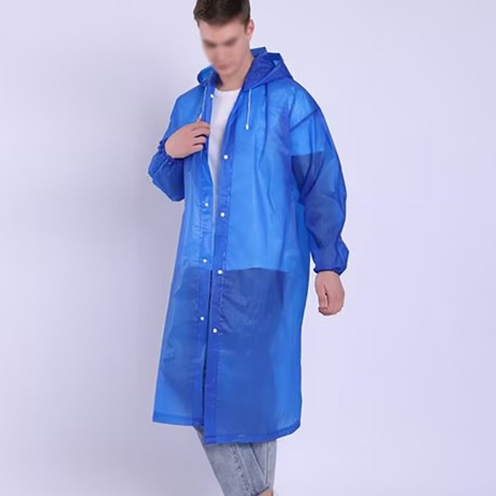 Close-up of the smooth, reusable waterproof EVA raincoat material.