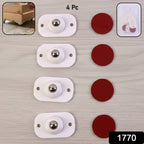 4-piece set of steel ball caster wheels for furniture moving