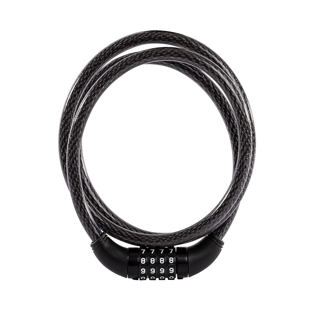Safora multi-purpose bicycle cable lock with 4-dial combination.