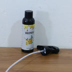 Natural wood and leather polish spray bottle with beeswax