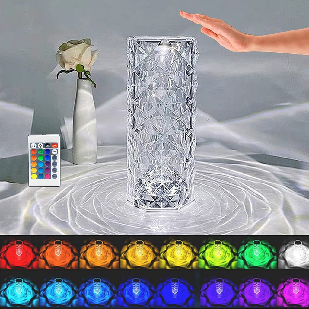 Versatile Crystal Touch Lamp, perfect for living rooms or as a decorative piece.