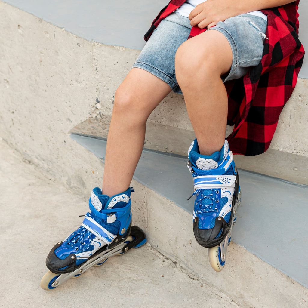 Side view of premium LED inline skates for smooth rides.