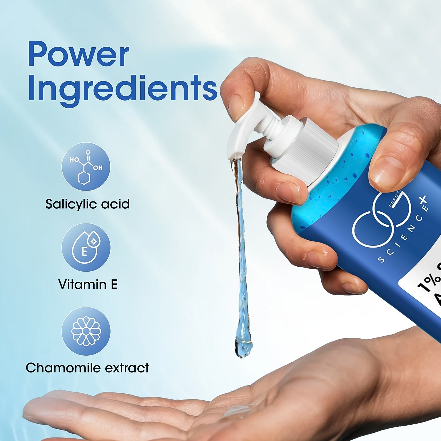 Exfoliating body wash gel with salicylic acid for healthy skin