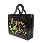 GoldNova themed black reusable birthday gift bag for multiple uses