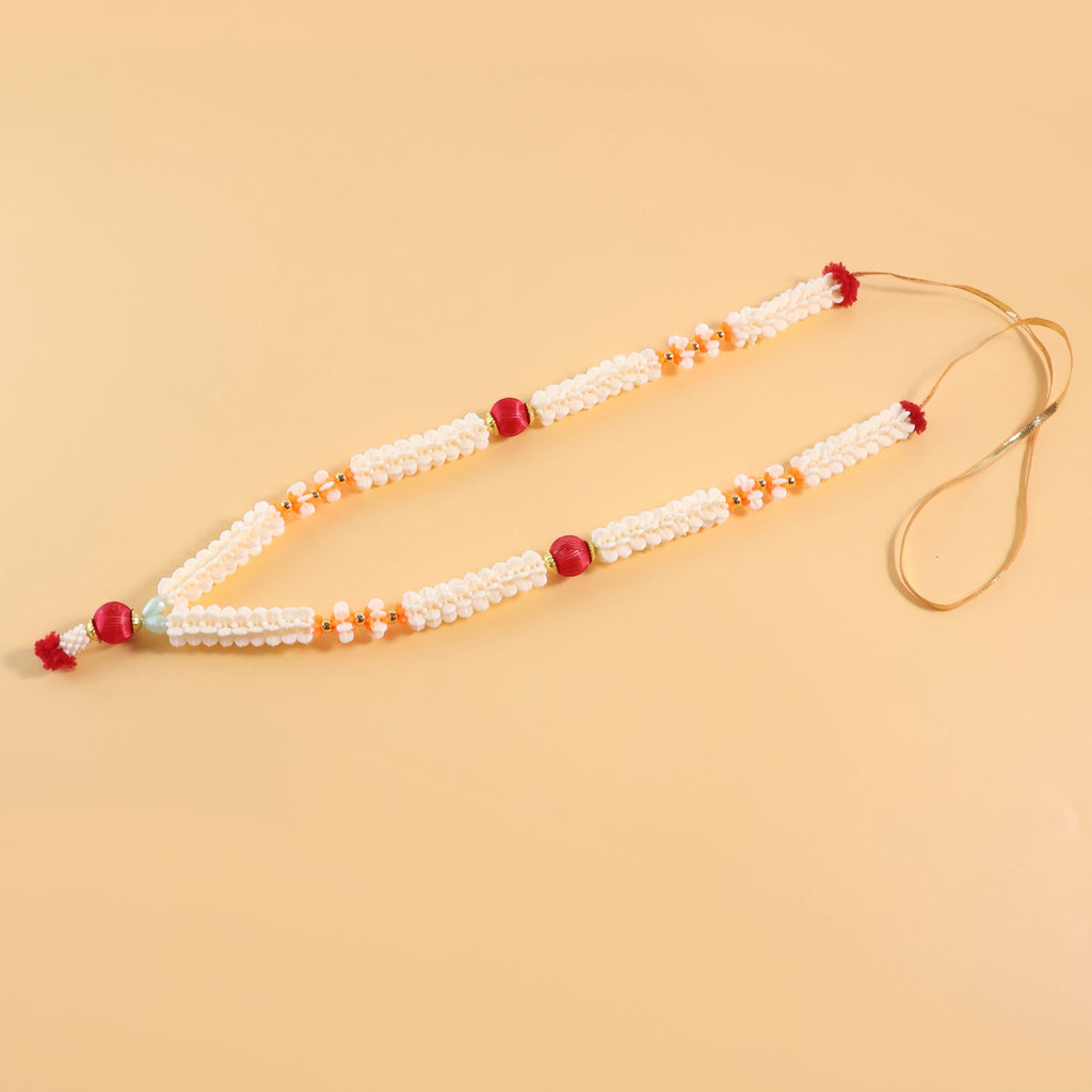 Handmade decorative pooja gajra garland with thread tie