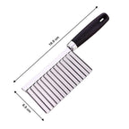 Specifications detail shot of the Quickslice Stainless Steel Crinkle Cutter Knife