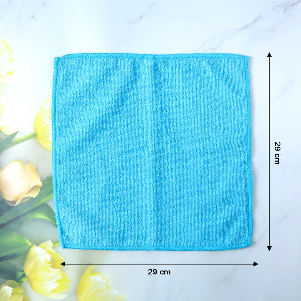 Detail showing soft microfiber fabric of cleaning cloth