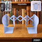 Compact metal adjustable book stand supporting multiple books
