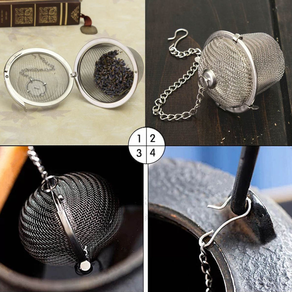 Practical stainless steel tea filter, suitable for various kitchen and office environments.