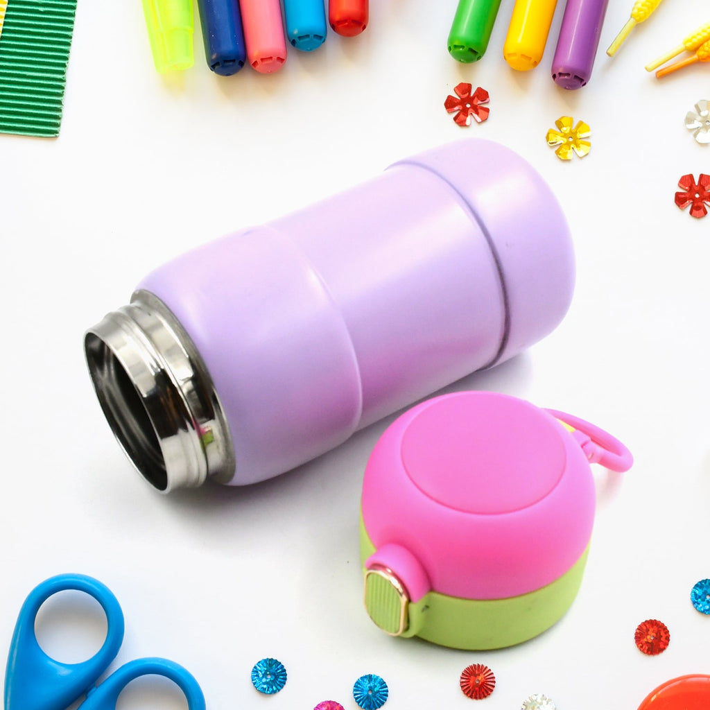 Durable stainless steel water bottle, perfect for school, office, or outdoor adventures.