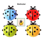 Angled view of the Ladybug toothbrush holder, perfect for kids' toothbrushes.