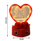 Heart-shaped Love Couple showpiece packaged elegantly in gift box