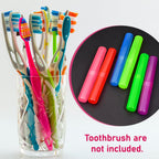 Close-up of the food-grade plastic material used for the toothbrush covers.