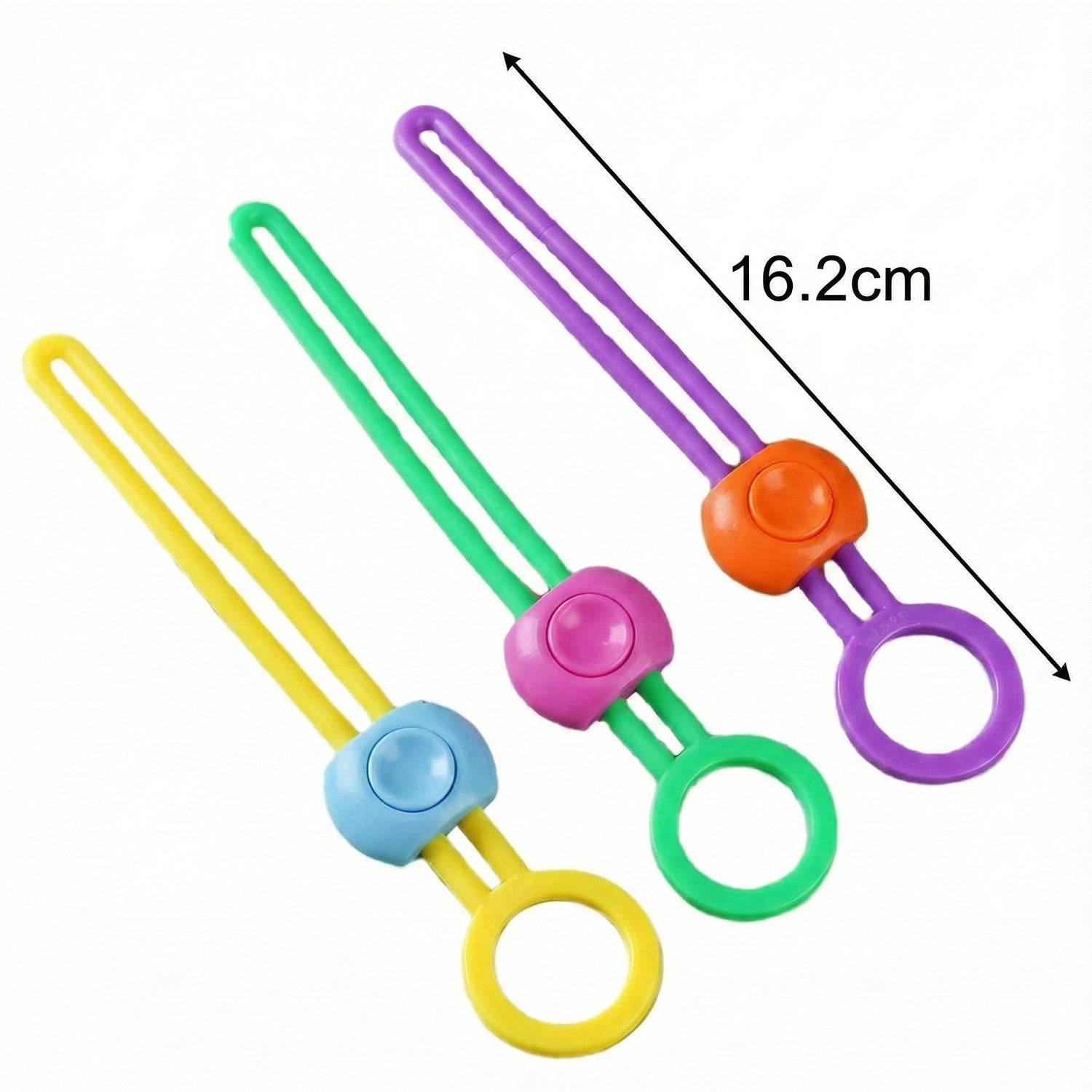 Silicone bag sealing clip holding a grocery bag tightly