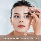 Compact travel-friendly contour stick for hairline and eyebrow definition