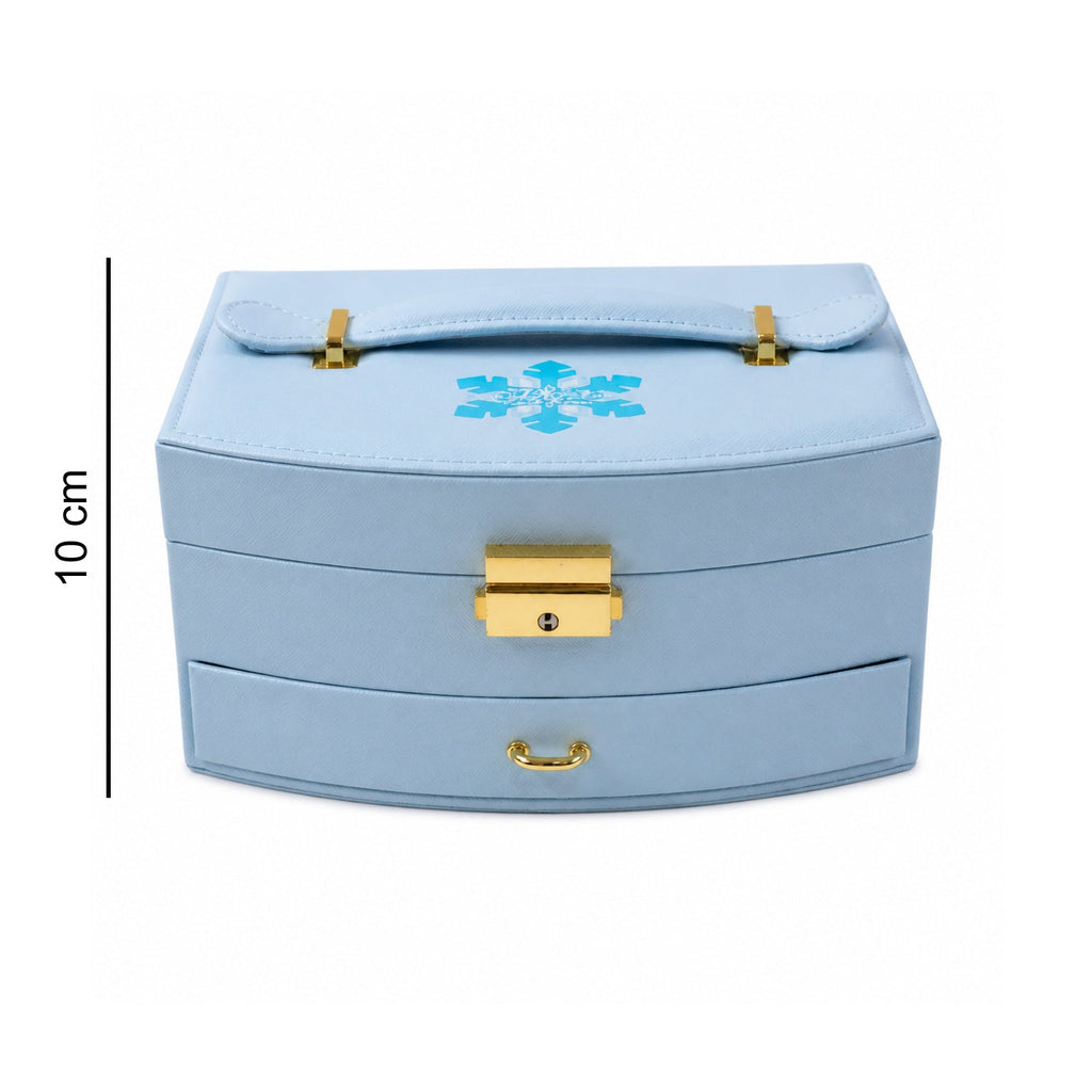 Jewelry box with drawer detail and layered compartments in India