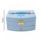Jewelry box with drawer detail and layered compartments in India