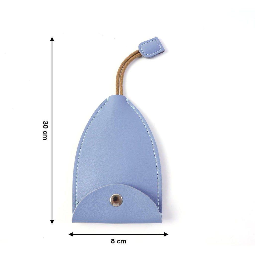 Protective key pouch opened to show compact key slots