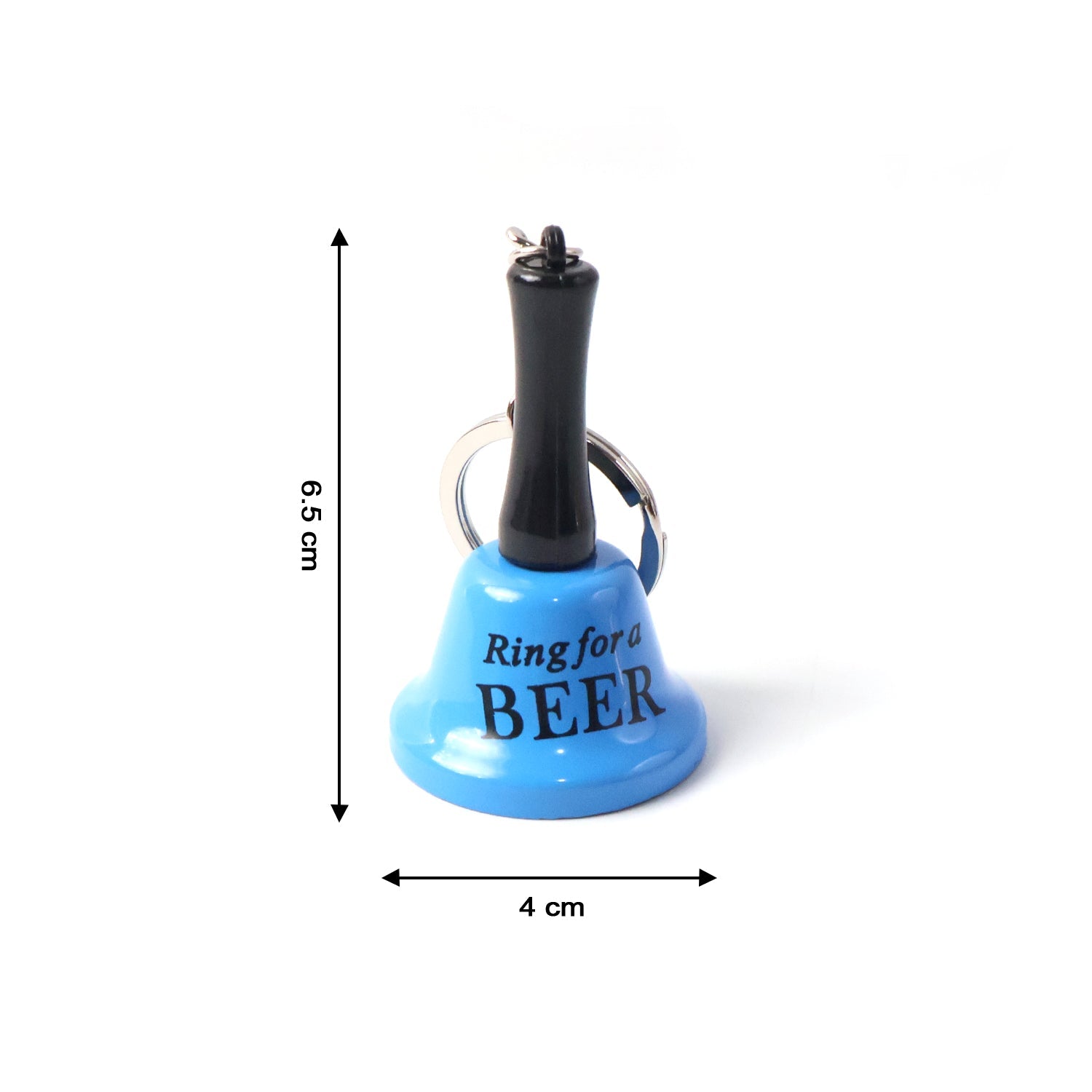 Humorous 'Ring for Wine' mini bell key holder