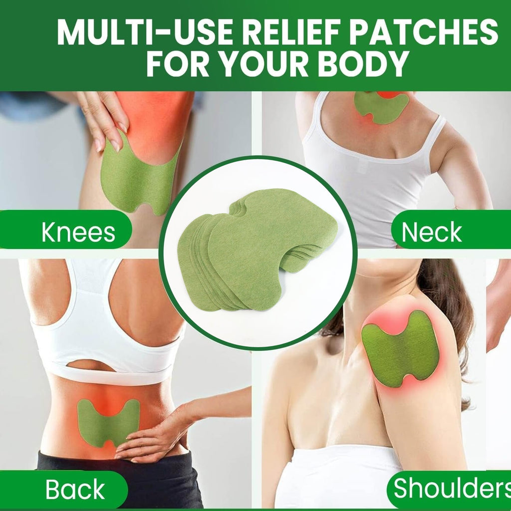 Texture detail of herbal knee relief adhesive patch