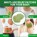 Texture detail of herbal knee relief adhesive patch