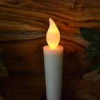 Decorative LED flameless candle lighting up indoor spaces softly