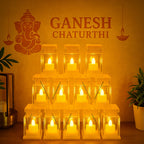 Battery operated LED candle lanterns perfect for Diwali decoration
