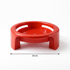 Matka Stand holding an LPG gas cylinder, showing its heavy-duty weight capacity.