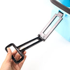 Spin mop with stainless steel handle and quick drainage plug bucket