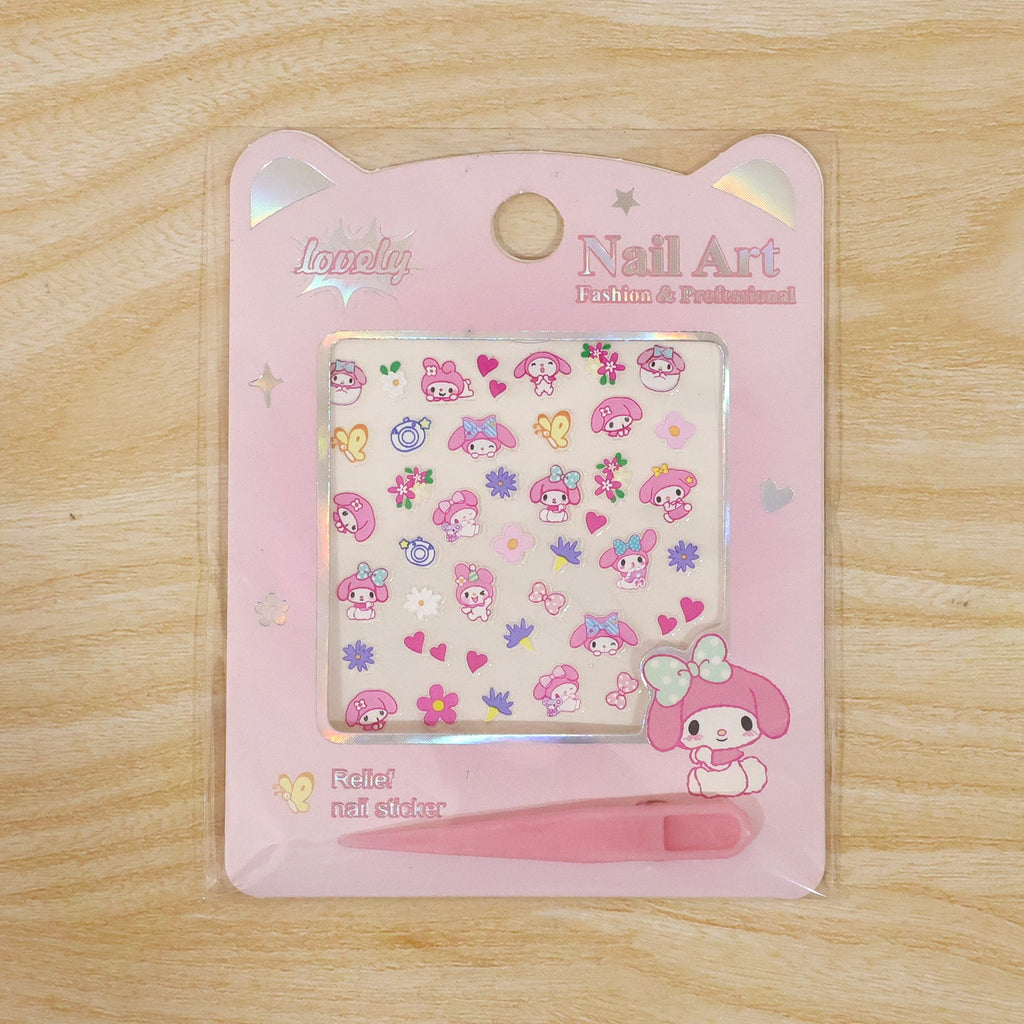 Cute cartoon nail decoration sticker set for easy DIY nails